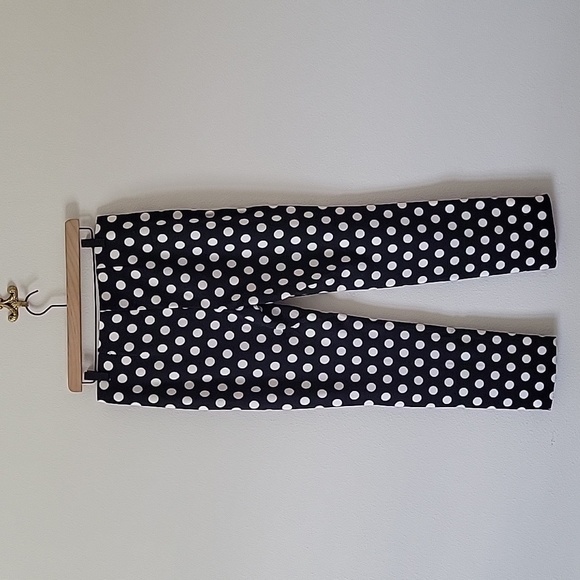 Chico's Black Polka Dot So Slimming Juliet Slim Leg Pull-on Pants Size Small/4 - Picture 3 of 6